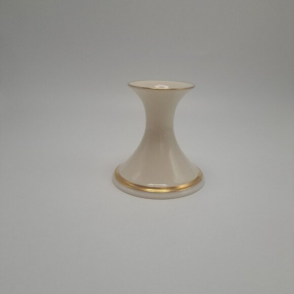 Lenox Eternal Fine China Taper Candle Holder Gold Trim - Picture 2 of 11